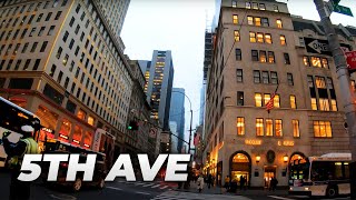 ⁴ᴷ⁶⁰ Walking NYC Narrated  Fifth Avenue from 60th Street to 23rd Street Flatiron Building [upl. by Deidre133]