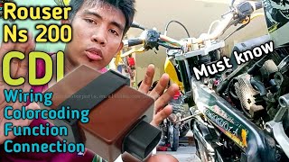 Kawasaki Rouser ns200 CDI wiring connectionColor coding and function Tagalog tutorial [upl. by Orabla]