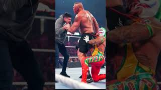 Rey Mysterio vs Brock Lesnar WWE attitude youtuber shorts [upl. by Livvi]