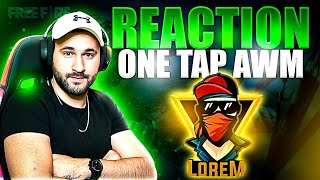 HAVE YOU EVER SEEN ONE TAP WITH AWM  LOREM FF REACTION [upl. by Acinomahs197]