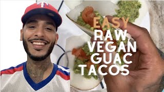 🌮 Easy Raw Vegan Jicama Guac Taco Recipe 🥑  Rasāyana Living See Description [upl. by Prudy253]