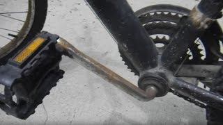 How to Take Apart a One Piece Crank Bottom Bracket on a Bicycle [upl. by Ardnac]