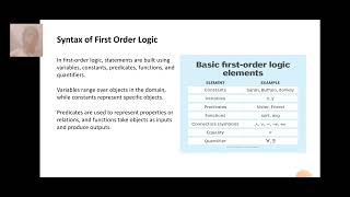 FIRST ORDER LOGIC IN ARTIFICIAL INTELLIGENCE [upl. by Hserus]