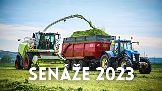 SENÁŽE 2023🌾  Claas Jaguar 870💚 amp Claas Axion 940💚 amp New Holland TG💙 T6💙 [upl. by Efar]