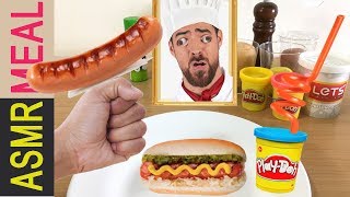 Kluna EATING sausage break Clay Play doh Kluna Tik VT Dinner  ASMR eating sounds no talk [upl. by Paymar514]