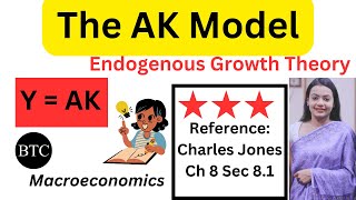 The AK Model  Endogenous Growth Theory  Charles amp Jones Ch 8 Sec 81  Macroeconomics [upl. by Rad]