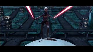 Star Wars The Clone Wars  Asajj Ventress Vs ObiWan amp Anakin Skywalker German [upl. by Kilah]