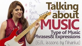 English conversation about Music – Type of Music Phrases amp Expressions  Free English Lesson [upl. by Nudd381]