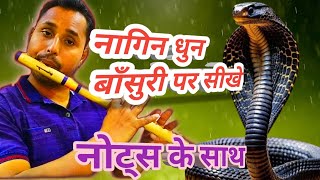 Nagin Dhun Or Tune Flute Tutorial nagindhunflutemusic [upl. by Ottie164]