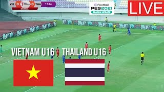 vietnam vs thailand live  aff u16  LIVESCORE PES 2021 [upl. by Cormier780]