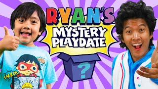 Ryans Mystery Play Day with MarMar Land Visiting the Ryans Mystery Playdate TV Show [upl. by Akcinat]