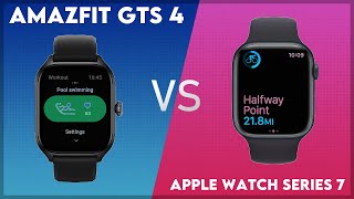 Amazfit GTS 4 vs Apple Watch Series 7 Comparison [upl. by Jermyn]