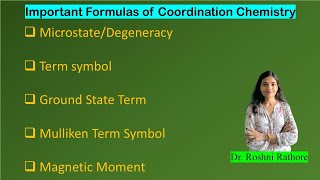 Microstate Degeneracy Ground State Term Mulliken Term Symbol Magnetic momentMicrostateTermsymbol [upl. by Stoops]