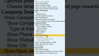 Print bank details on Sale invoice in tally prime 3 0  tally prime printer settings  Tally prime [upl. by Eitsud]