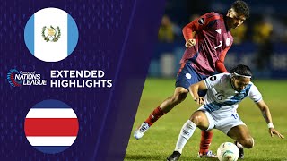 Guatemala vs Costa Rica  Extended Highlights  CONCACAF Nations League  CBS Sports Golazo America [upl. by Boehike63]