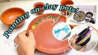 Terrifying Clay Pot Painting  You Won’t What Happens 😬trending [upl. by Sesiom]