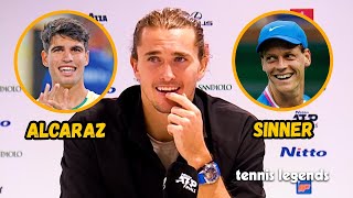 Alexander Zverev quotAlcaraz amp Sinner dont do THAT in 90 of timequot [upl. by Eide]