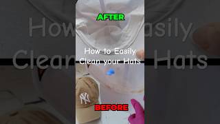 NO DAMAGE HAT CLEANING METHOD cleaninghacks cleaningmotivation cleaningtips cleaning [upl. by Orwin363]