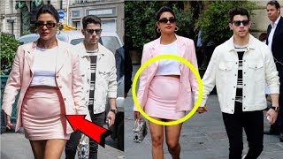 Priyanka Chopra Flaunts Her PREGNANT Baby Bump With Nick Jonas In Paris [upl. by Leemaj]