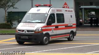 Ambulance PA121 SCDF Alexandra Fire Station [upl. by Lateehs]