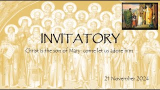 Liturgy of Hours Invitatory and Lauds 21 Nov 2024 Presentation of the Blessed Virgin Mary [upl. by Elletse]