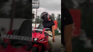 Biker girl😍💋🖤 bikergirl ridergirl whatsappstatus r15v4 viralshorts bikelover diwali motovlog [upl. by Alien]