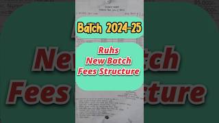 Fees Structure Ruhs Bsc Nursing batch 202425 Ruhs bscnursing Nursing updates college ruhs [upl. by Aleron674]