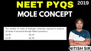 The number of moles of hydrogen molecules required to produce 20 moles of ammonia through [upl. by Desai602]