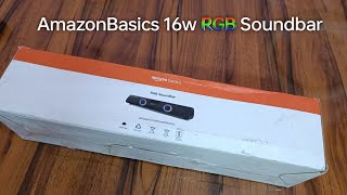 Amazon basics 16watt RGB soundbar unboxing RGB soundbar under 1k Gizmore soundbar pTron Soundbar [upl. by Iatnwahs]