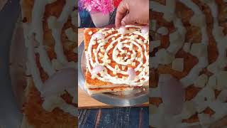 bread pizza recipe shortsfeed [upl. by Allemap605]