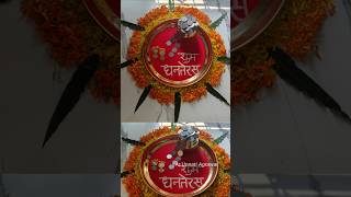 Beautiful Table Decoration Idea for Dhanteras amp Diwali 2024  Easy Dhanteras Rangoli on Plate diy [upl. by Ephraim755]