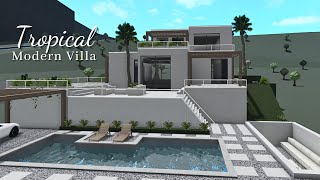 Bloxburg Tropical Modern Villa 3 Story House Build Roblox Realistic Home [upl. by Eustasius]