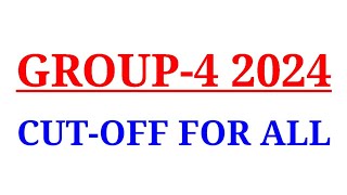 TNPSC GROUP 4 2024 CUTOFF [upl. by Marpet979]