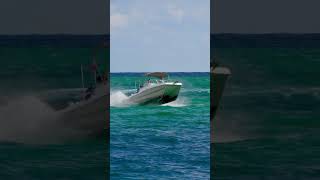 Lady captain 👩‍✈️ having fun at sea near the Haulover Inlet [upl. by Yendirb]