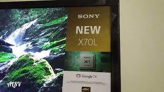 Sony Bravia X70L 43 inch  Google TV  Sony Bravia 4k Ultra Hdr  Unboxing installation amp Review [upl. by Ahsuatal319]