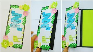 How To make A Handmade AESTHETIC BROCHURE For School ProjectFront Page Design With Design Ideas [upl. by Aldarcie]