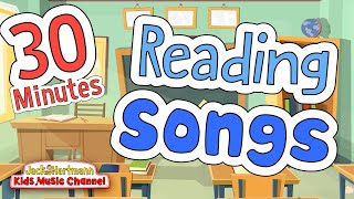 30 MINUTES of READING READINESS and READING COMPREHENSION Songs  Jack Hartmann [upl. by Aioj]