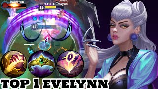 Wild Rift Evelynn  Top 1 Evelynn Gameplay Rank Grandmaster [upl. by Odradlig]