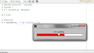 Matlab GUI Function  Progress Barwaitbar [upl. by Polard]