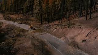 Drone video Wapiti Fire damage along Idaho 21 [upl. by Levania869]