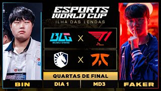 ILHA DAS LENDAS COPA DO MUNDO DE ESPORTS  T1 x BLG  TL x FNC lendas discord [upl. by Einnoc]