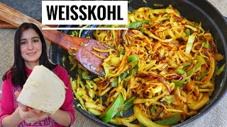 Indisches WeißkohlRezept in 15 Minuten  Kohl Rezept  Indisch Kochen [upl. by Magee]