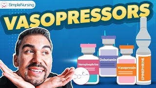 Vasopressors Drugs  Epinephrine Norepinephrine Vasopressin Dobutamine Dopamine [upl. by Shute]