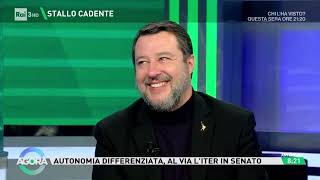 MATTEO SALVINI AD AGORÀ RAI 3 17012024 [upl. by Llerred]