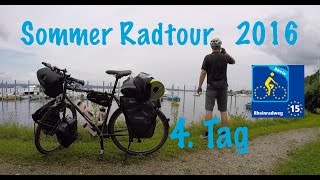 4 Tag Sommerradtour 2016  Unterwegs auf dem Rheinradweg [upl. by Aiepoissac]