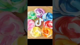 asmr rainbow satisfying pipingslime oddlysatisfying pipingbags cake relaxingslime diy [upl. by Botnick]