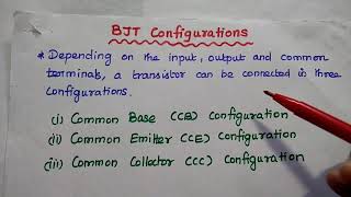 EDC  Comparison of CB CE and CC  BJT Configurations  EDC in Tamil  EC3353 [upl. by Aenea]