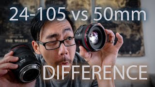 Canon 24105 vs 50mm  Low Light Depth of Field Versatility DIFFERENCES [upl. by Aliza]