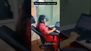 Relaxing On Office Chair 😂 My Brain Remember This funnyshorts officelife chair shortsfeed [upl. by Llyrrad]