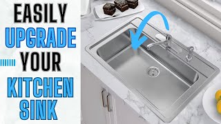 Kitchen Sink Install  Double Sink to Single Drain [upl. by Nnaeiluj]